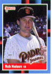 1988 Donruss Baseball Cards    574     Rob Nelson UER#{(Career 0 RBI&#{but 1 RBI in  87)